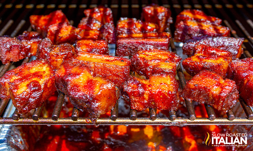 pork belly burnt ends in smoker