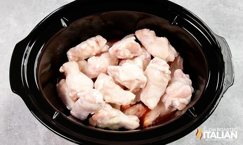 frozen wings in crockpot