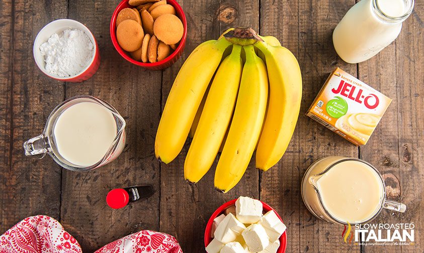 ingredients for banana pudding icebox cake