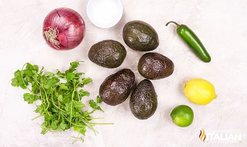 ingredients to make guacamole