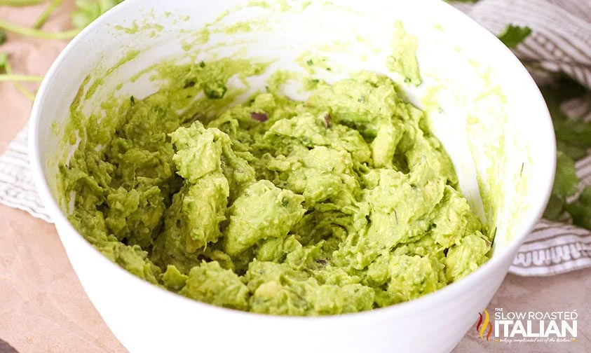 bowl of copycat Chipotle guacamole