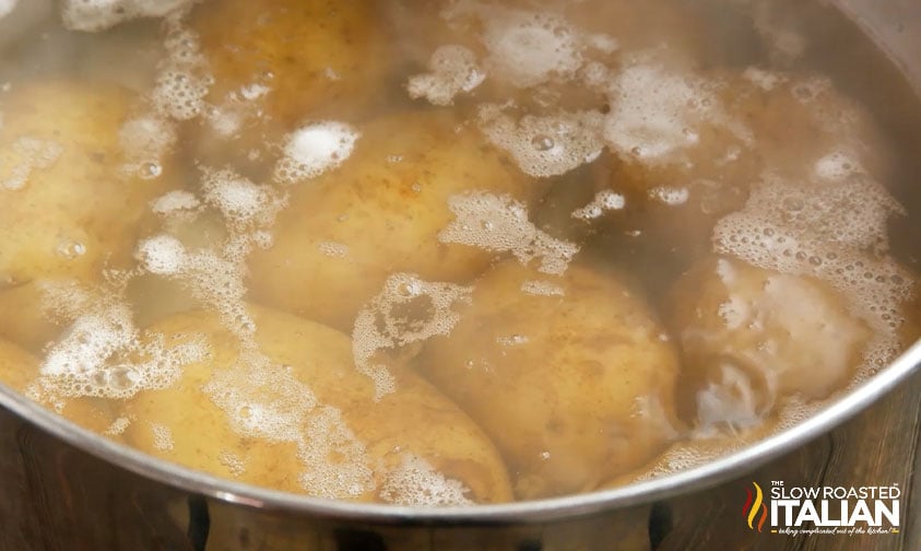 boiling potatoes for potato salad