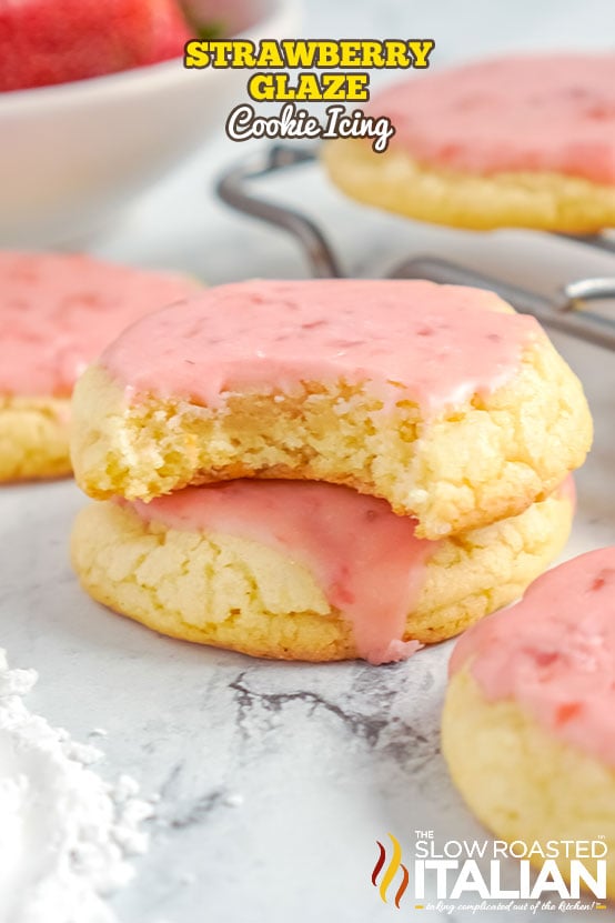 titled: Strawberry Glaze Cookie Icing
