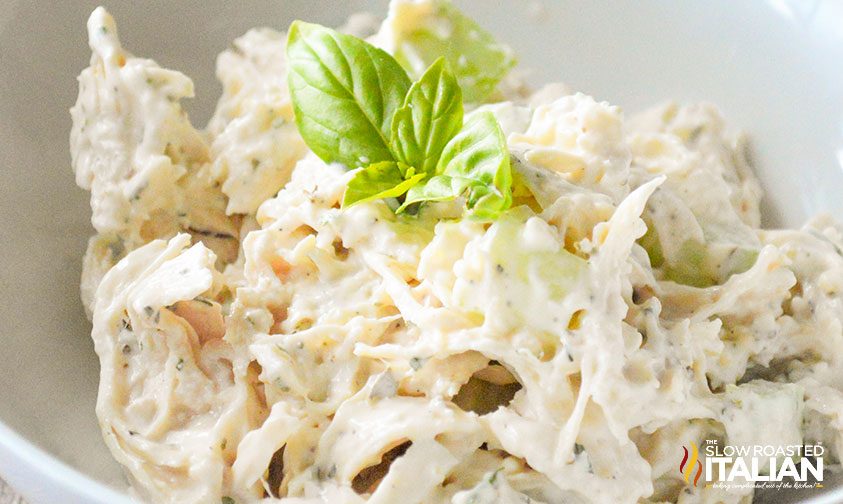 lemon chicken salad with basil