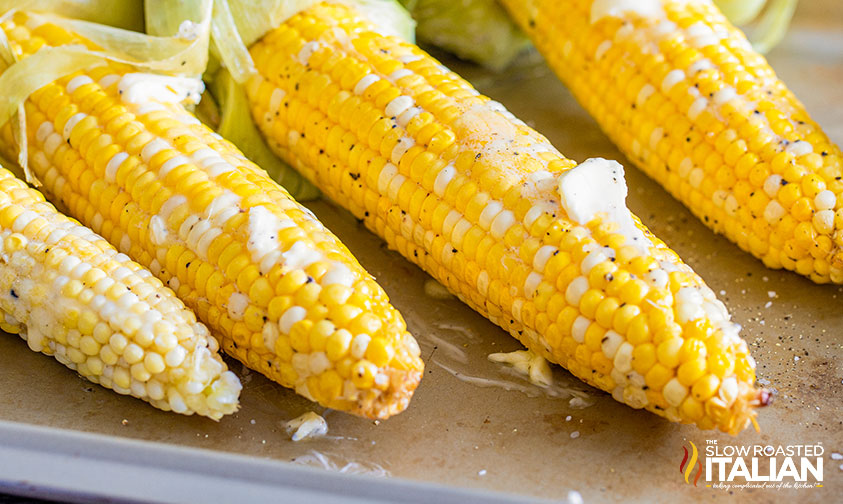 ears of buttered corn