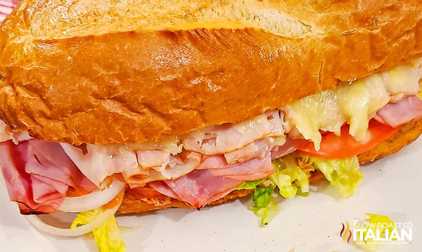 closeup of hook and ladder sub sandwich