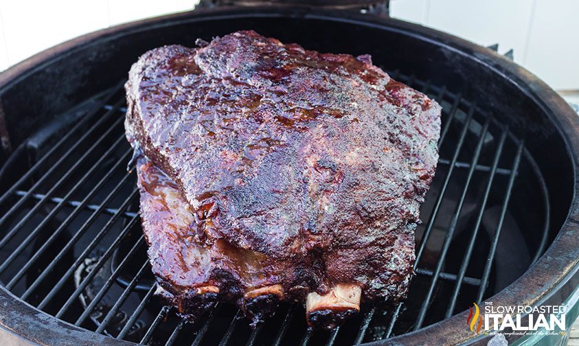 smoking beef ribs on pellet grill