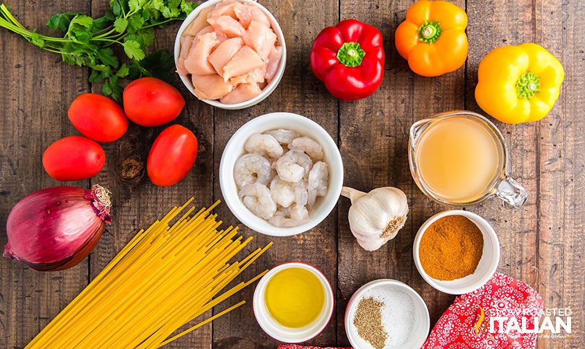 ingredients for jambalaya pasta