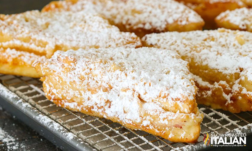 fried sandwiches dusted with powdered sugar