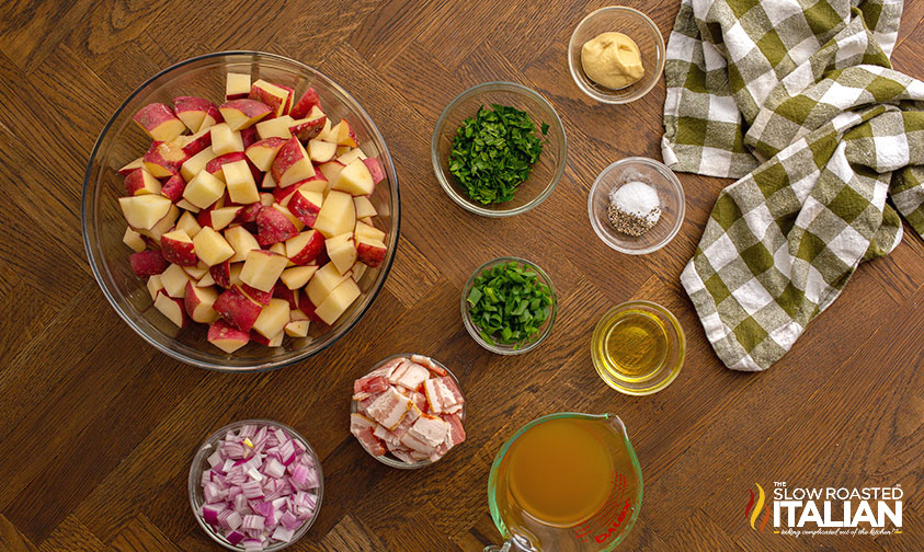 ingredients to make german potato salad