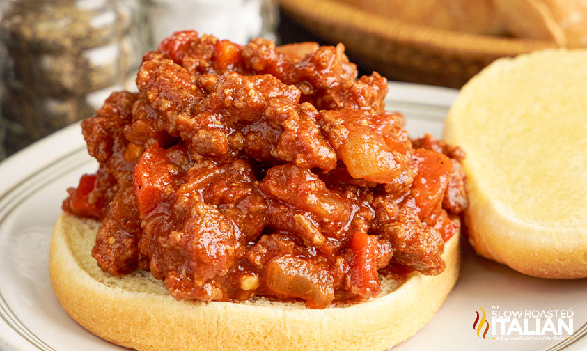 open sloppy joe sandwich