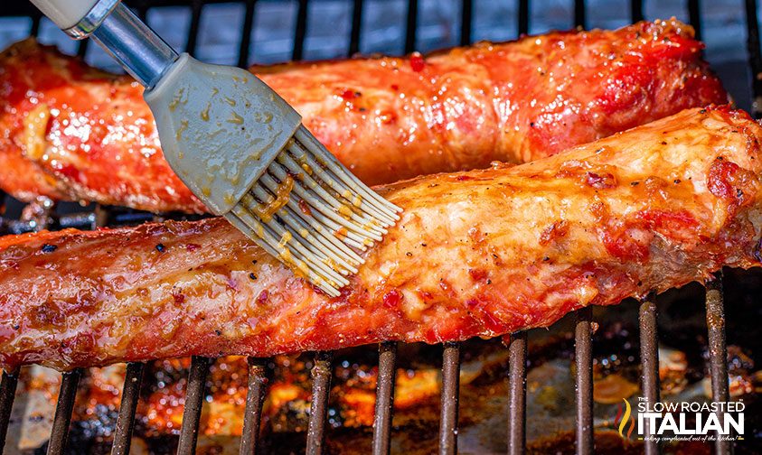 basting pork tenderloin with extra marinade