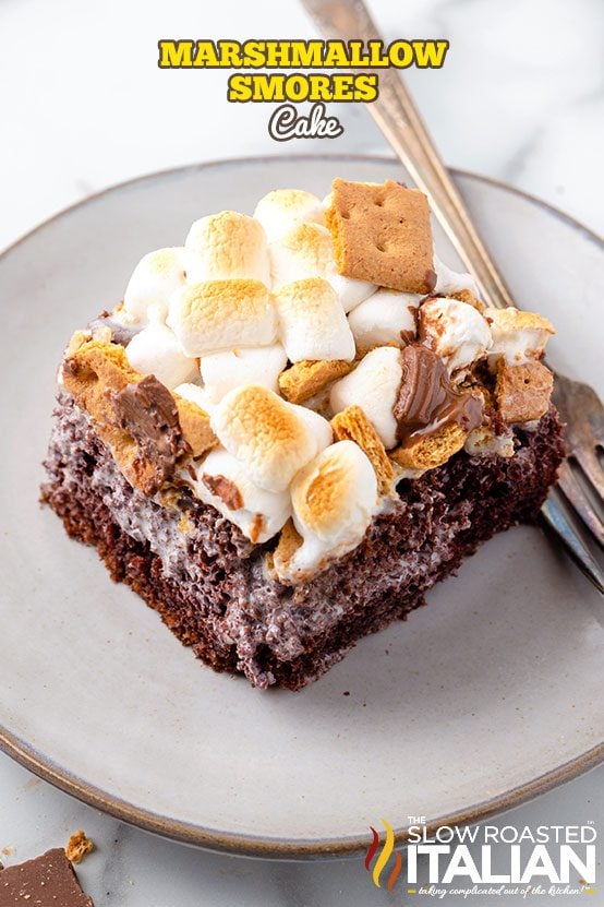 titled: Marshmallow Smores Cake