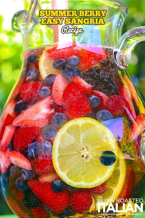 titled: Summer Berry Easy Sangria Recipe