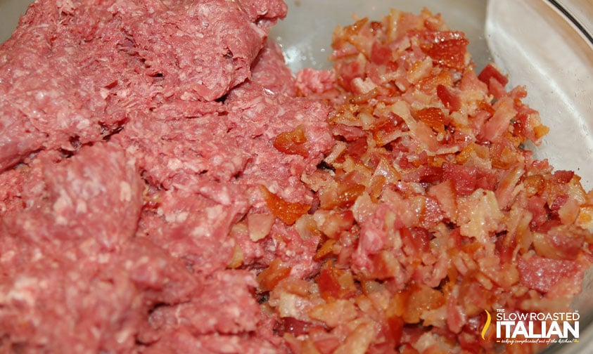 bacon and beef mixture