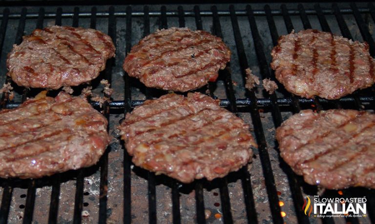 50/50 Beef Bacon Burger - The Slow Roasted Italian
