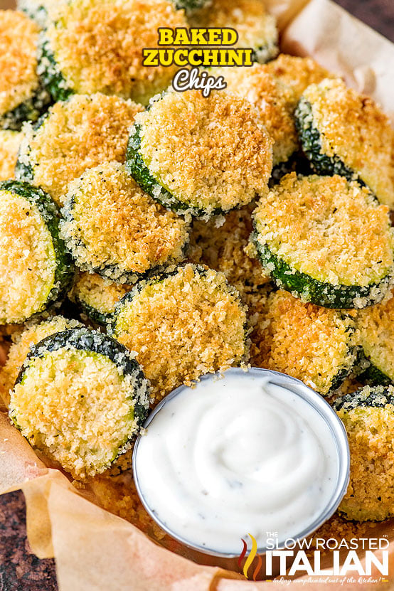 titled: Baked Zucchini Chips