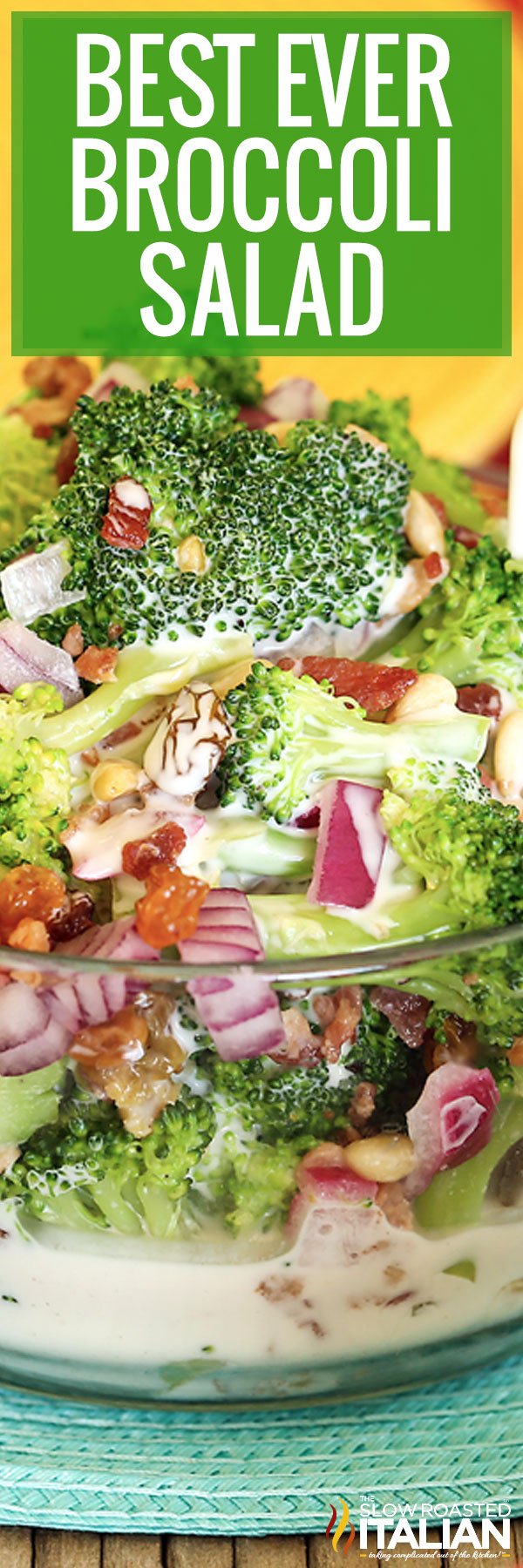 titled image collage for broccoli salad
