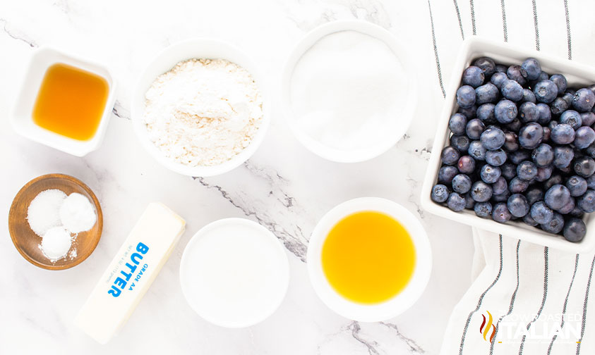 ingredients for blueberry cobbler