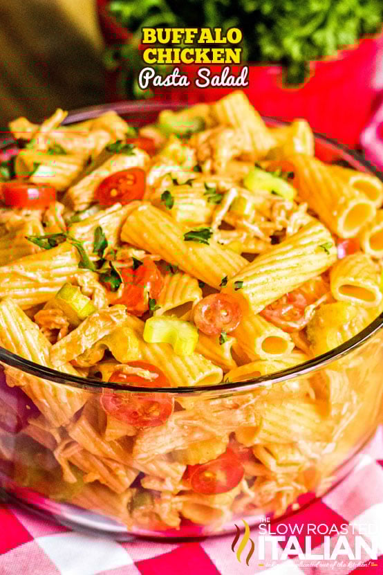 titled: Buffalo Chicken Pasta Salad