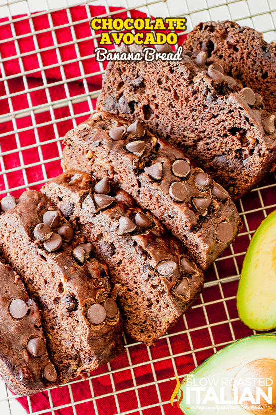 titled: Chocolate Avocado Banana Bread