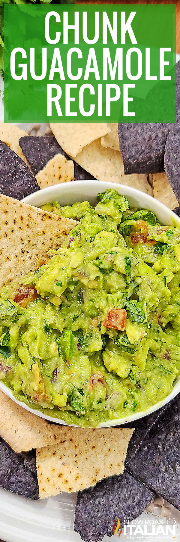 chunky guacamole recipe - pin