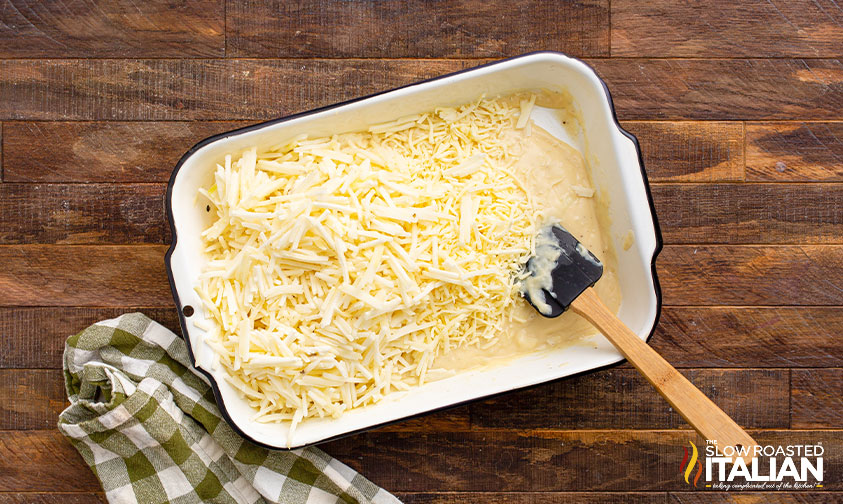 adding hashbrowns to casserole dish