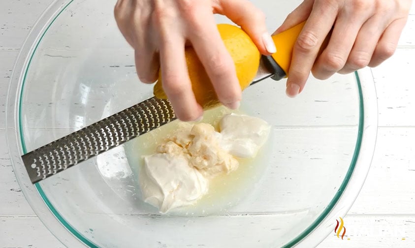 zesting a lemon