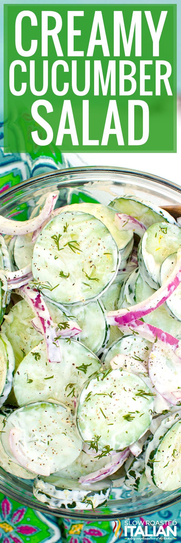 titled image (and shown): creamy cucumber salad