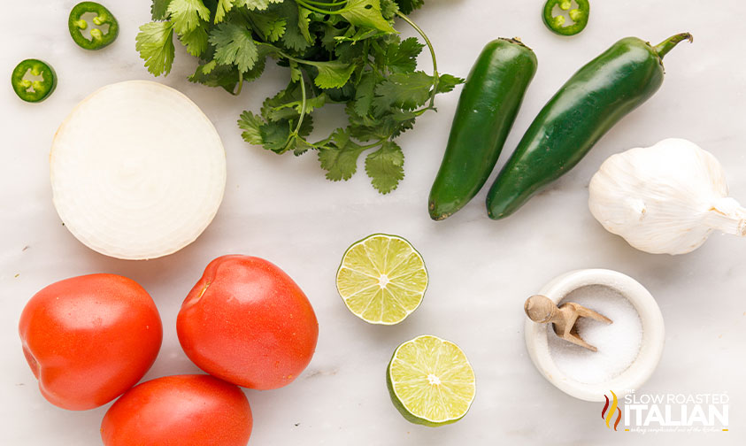 ingredients for pico de gallo