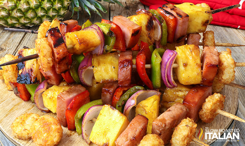 grilled hawaiian ham kabobs