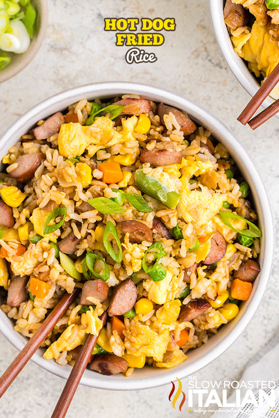 titled: Hot Dog Fried Rice