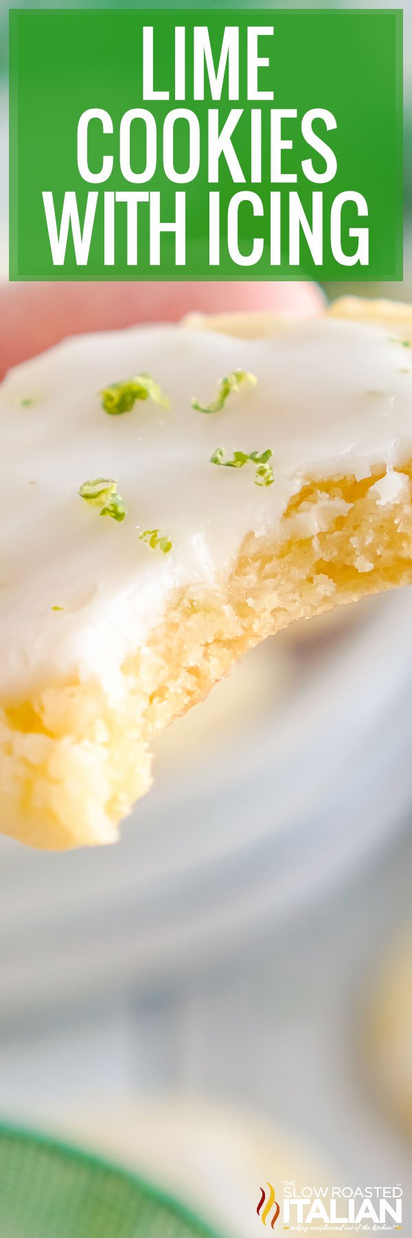 lime cookies with icing -pin