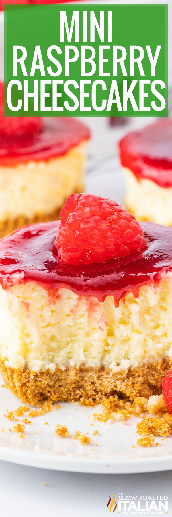 Mini Raspberry Cheesecakes -pin