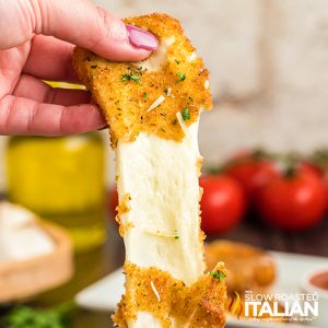 closeup of olive garden fried mozzarella