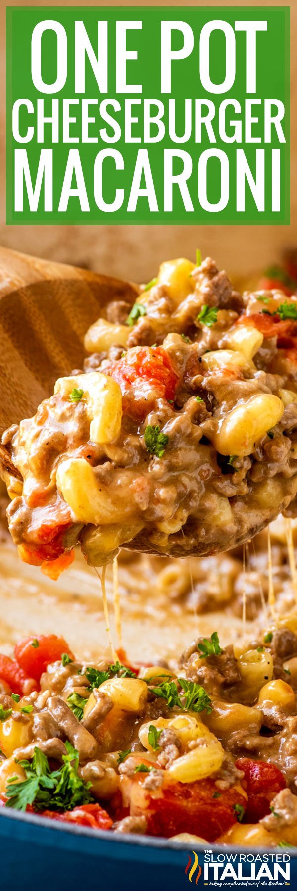 titled image (and shown): One Pot Cheeseburger Macaroni