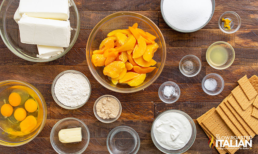 peach cobbler cheesecake ingredients