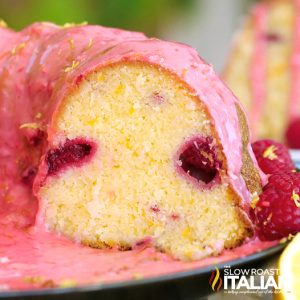 Raspberry Lemonade Bundt Cake