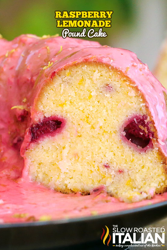 titled: Raspberry Lemonade Bundt Cake