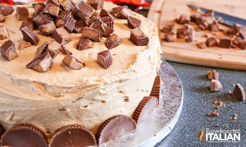 uncut reeses peanut butter cup brownie cake