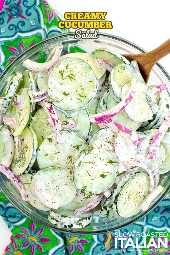 titled: Creamy Cucumber Salad