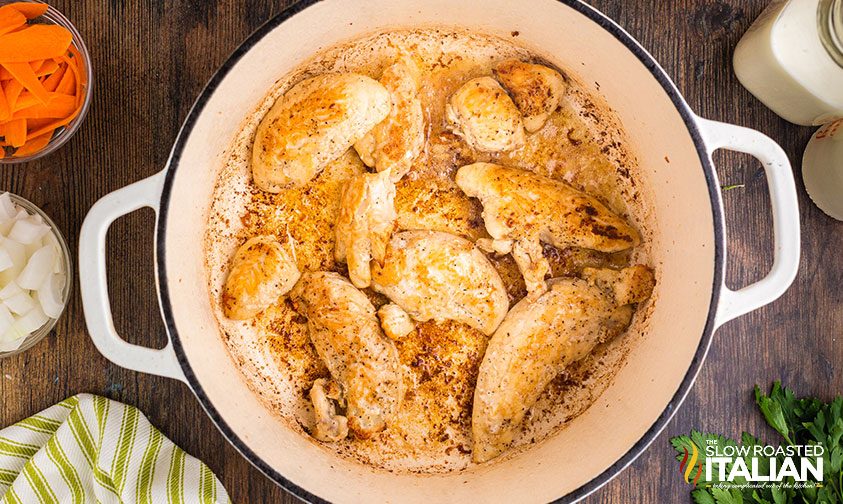 browning chicken in dutch oven