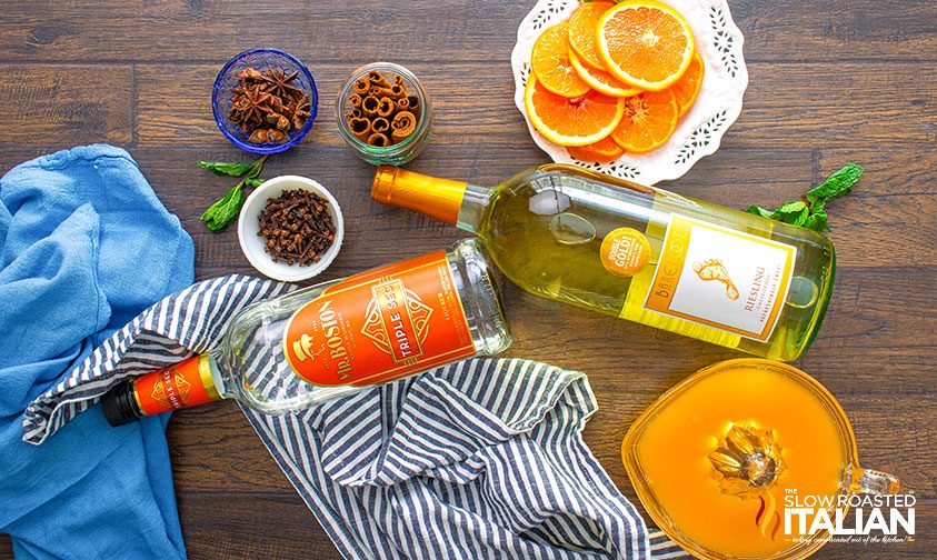 ingredients to make orange sangria with spices