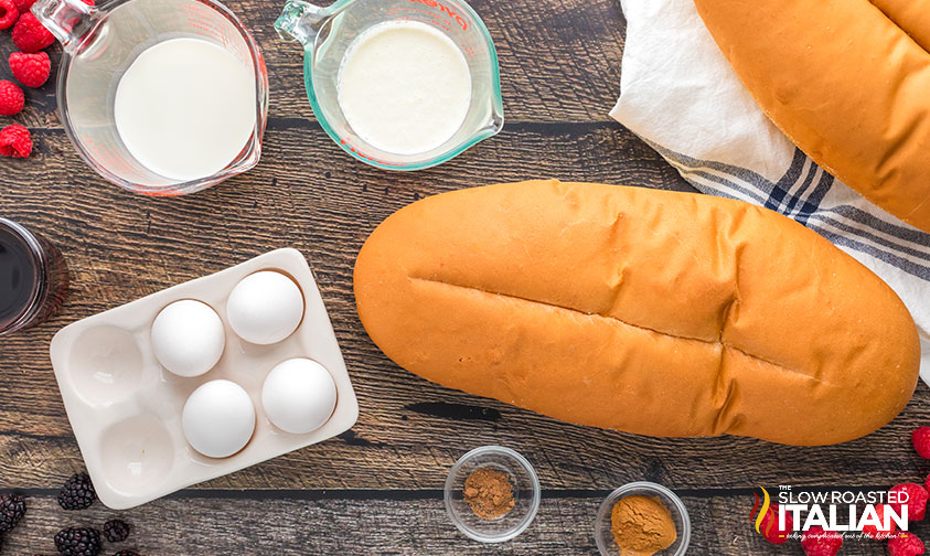 ingredients to make french toast with italian bread