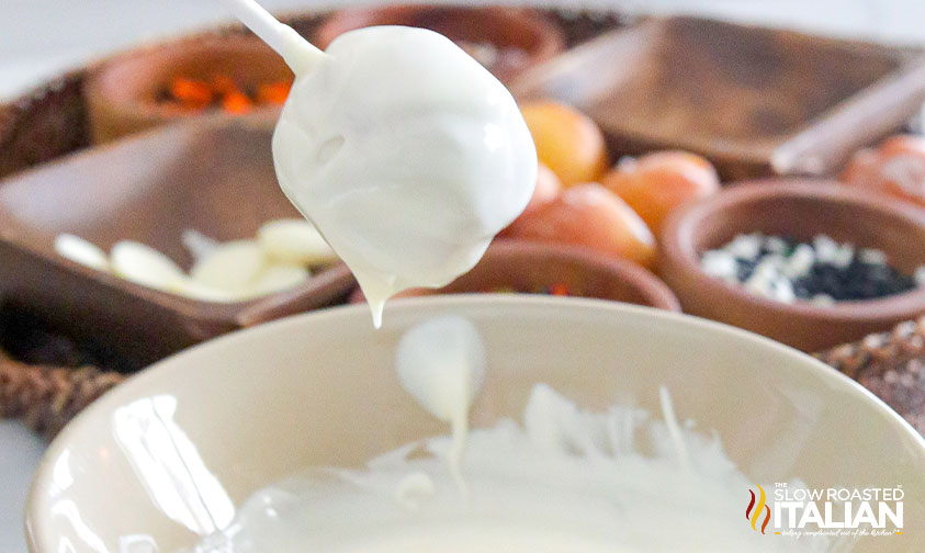 cake pop coated in white chocolate