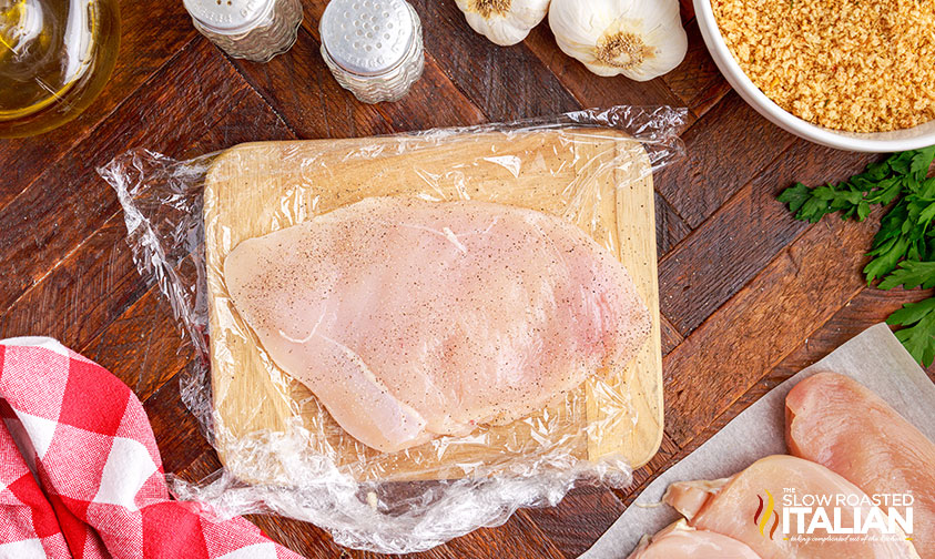 chicken breast pounded thin into cutlet