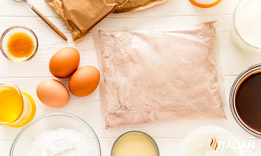 ingredients for cake mix poke cake