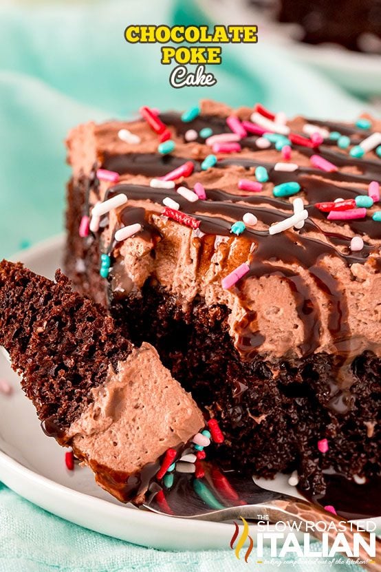 titled: Chocolate Poke Cake