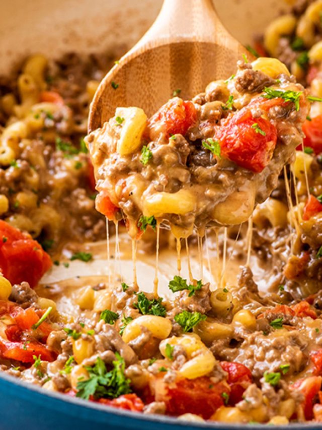 One Pot Homemade Hamburger Helper with Cheese