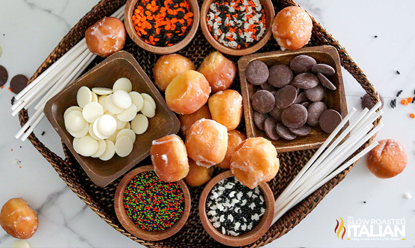 ingredients for donut hole cake pops